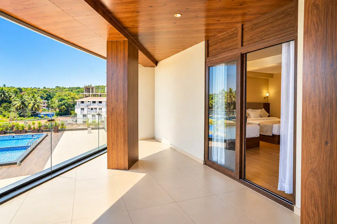 Family Suite Room interior photo 2 at Hotel Pumerai Honnavar