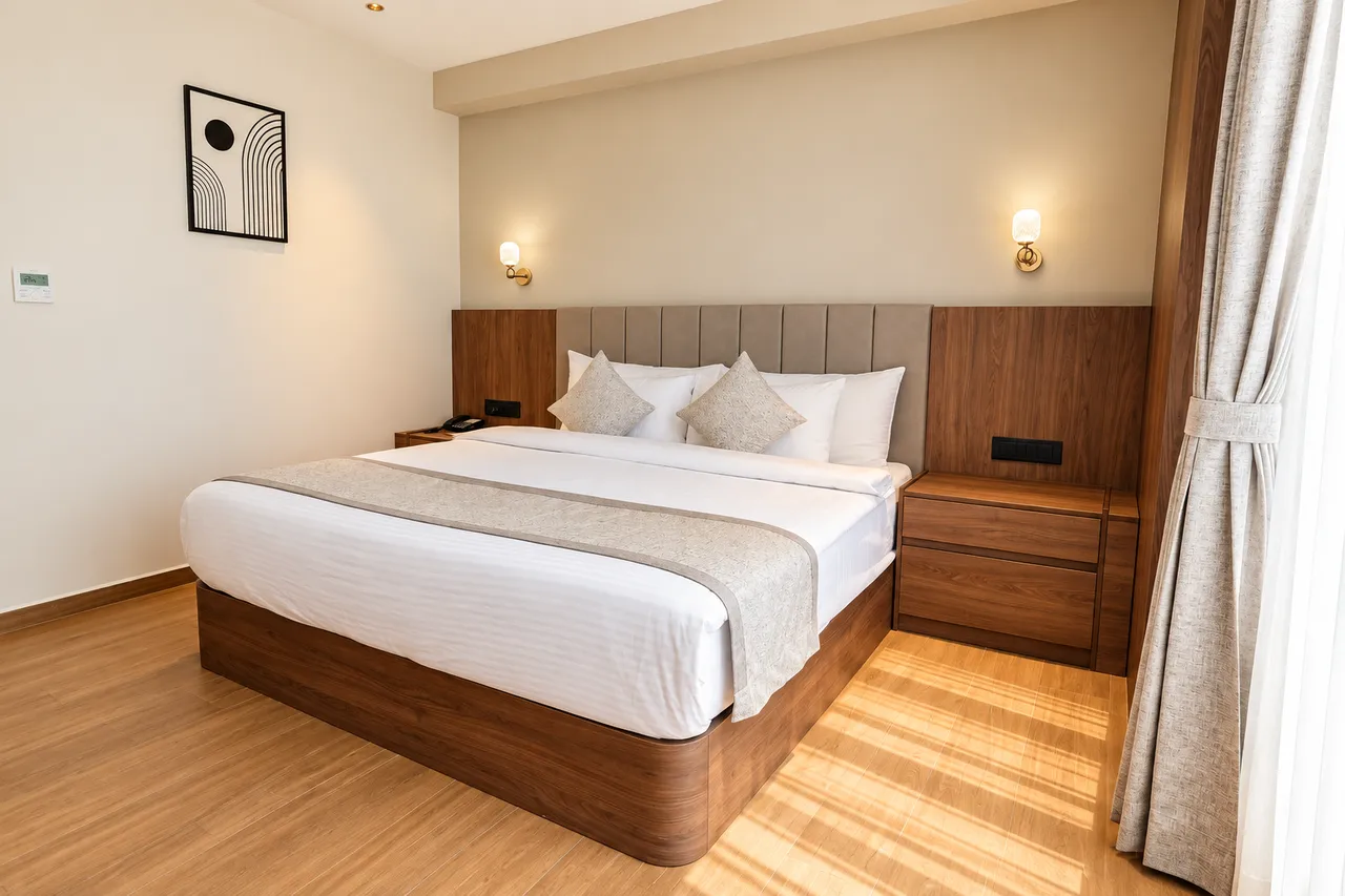 Premium Room interior photo 4 at Hotel Pumerai Honnavar