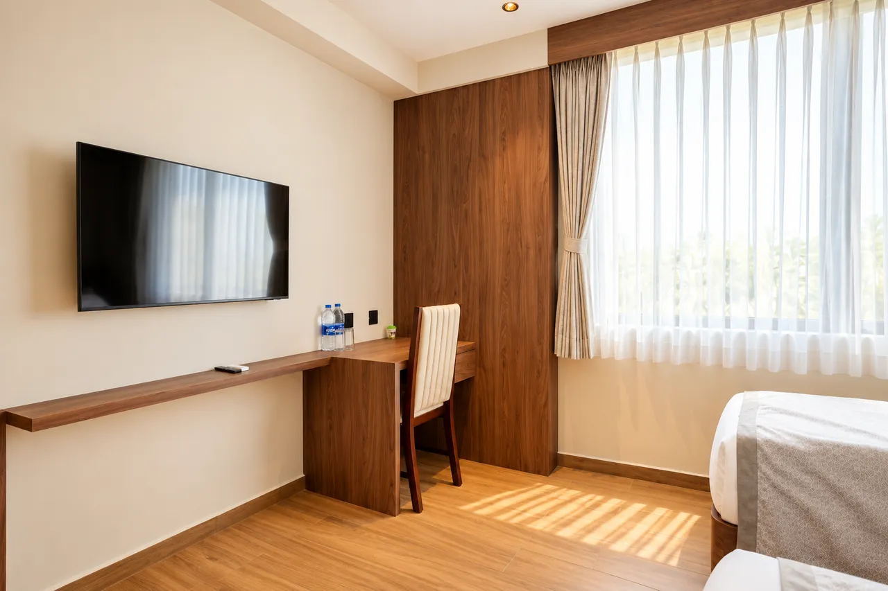 Premium Twin Room preview at Hotel Pumerai Honnavar